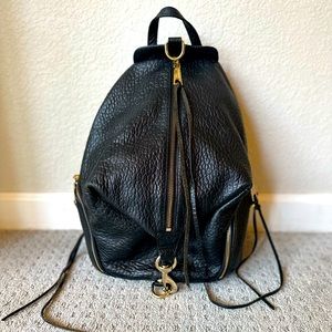 Used Rebecca Minkoff Julian backpack black leather w/ gold hardware